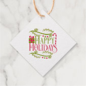 prettige feestdagen kerstDesign Bedankjes Labels (Achterkant)