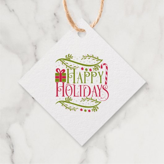 prettige feestdagen kerstDesign Bedankjes Labels (Achterkant)