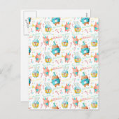 Prettige feestdagen Kerstdieren patroon (Voorkant / Achterkant)