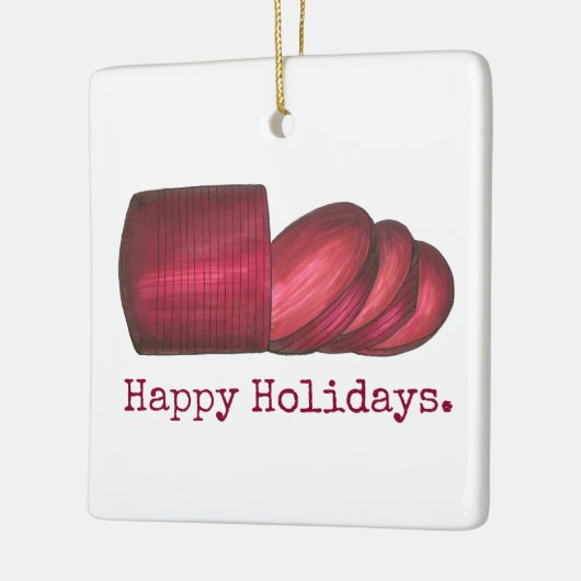 prettige feestdagen kerstdiner Cranberry Sauce Keramisch Ornament (Links)