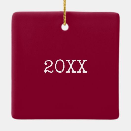 prettige feestdagen kerstdiner Cranberry Sauce Keramisch Ornament (Achterkant)