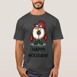 prettige feestdagen kerstdonut t-shirt