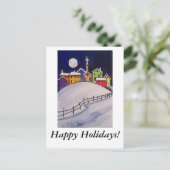 Prettige feestdagen Kerstdorp -! Briefkaart (Staand voorkant)