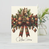 Prettige feestdagen Kerstdressuur Kaart (Staand voorkant)