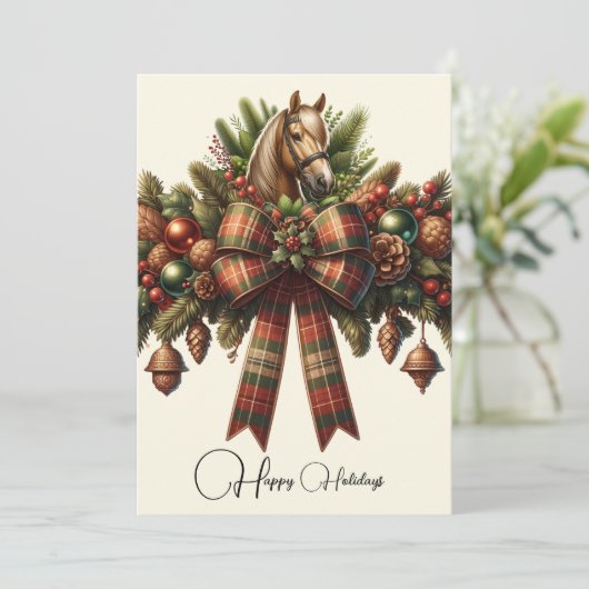 Prettige feestdagen Kerstdressuur Kaart (Staand voorkant)