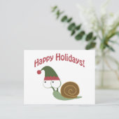 prettige feestdagen kerstelf met een spoelslak (Staand voorkant)