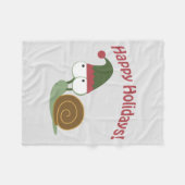 prettige feestdagen kerstelf met een spoelslak fleece deken (Voorkant (Horizontaal))