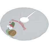 prettige feestdagen kerstelf met een spoelslak kerstboom rok (Gekanteld)