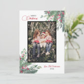 Prettige feestdagen Kerstfeest Afbeelding Wenskaar Kaart (Staand voorkant)