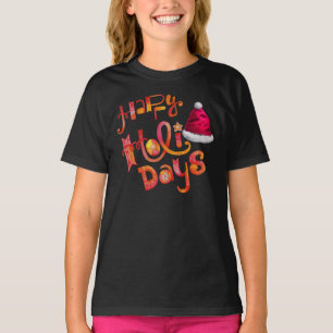Prettige feestdagen Kerstfeest, Kinder Meisje T-shirt