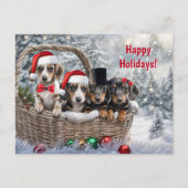 Prettige feestdagen Kerstfeest Schattigee teckel P (Voorkant)