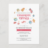 prettige feestdagen kerstfeest uitnodiging briefkaart (Voorkant)