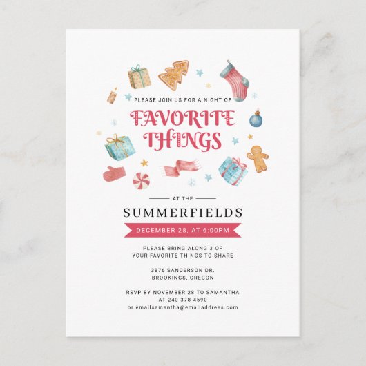 prettige feestdagen kerstfeest uitnodiging briefkaart (Voorkant)