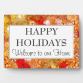 prettige feestdagen Kerstfeest Welkom Fotoplaat (voorkant)