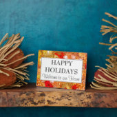 prettige feestdagen Kerstfeest Welkom Fotoplaat (Zijkant)