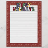 prettige feestdagen kerstfeestbriefje (Voorkant)