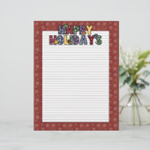 prettige feestdagen kerstfeestbriefje (Staand voorkant)