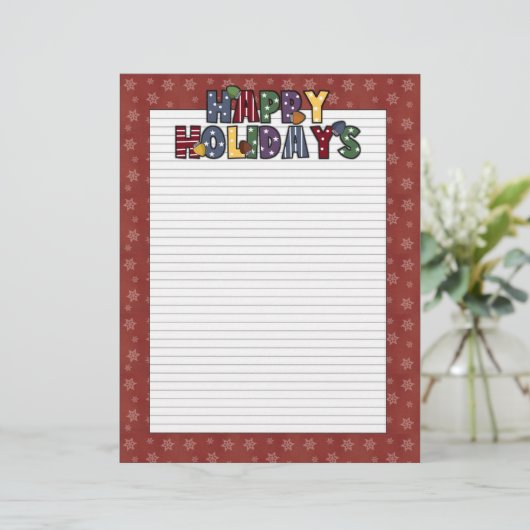 prettige feestdagen kerstfeestbriefje (Staand voorkant)