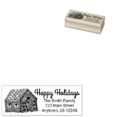 prettige feestdagen kerstfeestdag in Gingerbrood Rubberstempel (Gestempeld)