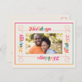 prettige feestdagen kerstfeestdag in Retro Briefka (Voorkant / Achterkant)