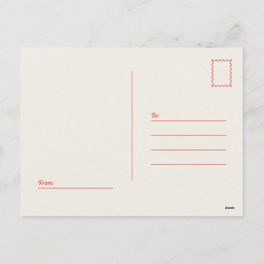 prettige feestdagen kerstfeestdag in Retro Briefka (Achterkant)