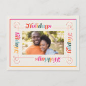 prettige feestdagen kerstfeestdag in Retro Briefka (Voorkant)