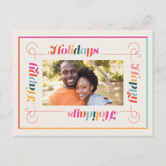 prettige feestdagen kerstfeestdag in Retro Briefka (Voorkant)