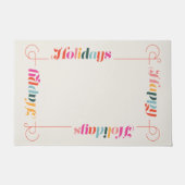 prettige feestdagen kerstfeestdag met ingang van d deurmat (Voorkant)