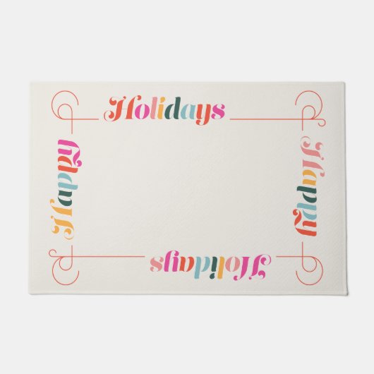 prettige feestdagen kerstfeestdag met ingang van d deurmat (Voorkant)