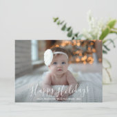 prettige feestdagen kerstfoto feestdagenkaart (Staand voorkant)