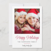 prettige feestdagen kerstfoto feestdagenkaart (Voorkant)