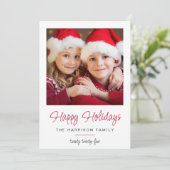 prettige feestdagen kerstfoto feestdagenkaart (Staand voorkant)