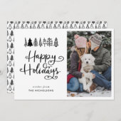 prettige feestdagen kerstfoto feestdagenkaart (Voorkant / Achterkant)