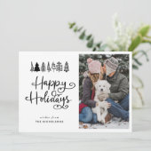 prettige feestdagen kerstfoto feestdagenkaart (Staand voorkant)