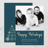 prettige feestdagen kerstfoto feestdagenkaart (Voorkant / Achterkant)