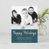 prettige feestdagen kerstfoto feestdagenkaart (Staand voorkant)