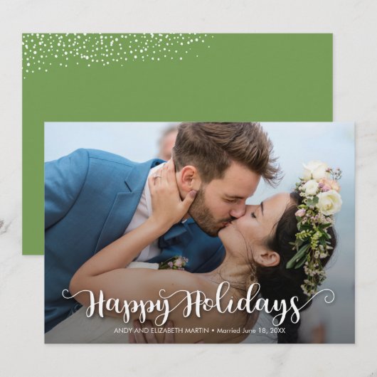 prettige feestdagen kerstfoto feestdagenkaart (Voorkant / Achterkant)