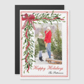 Prettige feestdagen Kerstfoto magnetische Kaart (Voorkant / Achterkant)