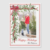 Prettige feestdagen Kerstfoto magnetische Kaart (Voorkant)