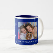 prettige feestdagen kerstfoto-Mok Tweekleurige Koffiemok (Voorkant rechts)