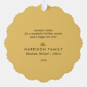 Prettige feestdagen Kerstfoto Ornament Kaart (Achterkant)