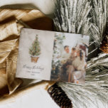 prettige feestdagen kerstfoto Rustic Feestdagenkaart<br><div class="desc">Rustic Prettige feestdagen de kerstkaart. Voeg eenvoudig uw foto toe en geef tekst uit door te klikken personaliseer. Overeenkomende items in ons Cava Party-ontwerp van de winkel.</div>