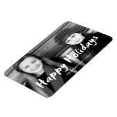 Prettige feestdagen Kerstfoto vakantie wenst plezi Magneet (Linkerzijde)