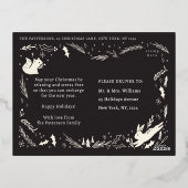 Prettige feestdagen Kerstfoto Woodland Doodle (Achterkant)