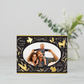 Prettige feestdagen Kerstfoto Woodland Doodle (Staand Voorkant)