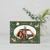 Prettige feestdagen Kerstfoto Woodland Doodle (Staand Voorkant)