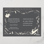 Prettige feestdagen Kerstfoto Woodland Doodle (Achterkant)