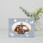 Prettige feestdagen Kerstfoto Woodland Doodle (Staand Voorkant)