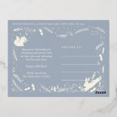 Prettige feestdagen Kerstfoto Woodland Doodle (Achterkant)