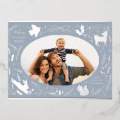 Prettige feestdagen Kerstfoto Woodland Doodle (Voorkant)